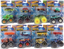 Hot Wheels Monster Trucks mõõtkavas 1:64 koos väikeautoga