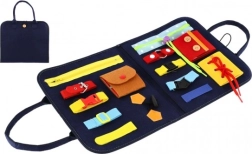 Hariv vildist motoorikalaud tõmblukkude, nuppude ja pannaldega 24 × 27 × 4 cm