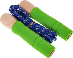 Laste hüppenöör puidust käepidemete ja kummist otstega