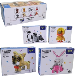 Animal block building set, 93 pieces