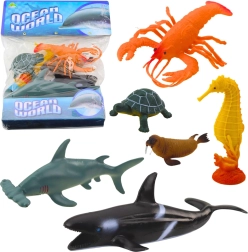 Plastist mereeläinimude komplekt, 6 tk