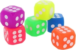 LED-valgustusega täring (värvide mix) – kumm 4 cm