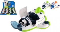 Plastikust kosmosesüstik inertsajamiga ja kosmonaudiga