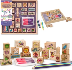 Melissa & Doug loovkomplekt puidust templid Haldjaaed (20 motiivi, tint ja värvipliiatsid)