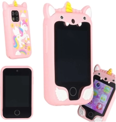 Kids’ touchscreen smartphone with camera and 8GB microSD – pink unicorn