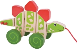Pull-Along Wooden Dinosaur Stegosaurus Bigjigs Baby