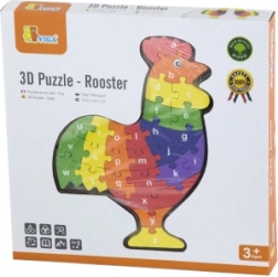 Puidust 3D pusle Kukega tähestikuga
