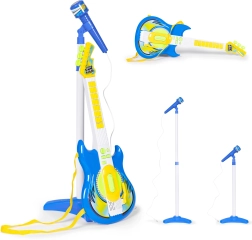 Elektrikitarr mikrofoni ja statiiviga lastele, MP3-ühilduv, sinine