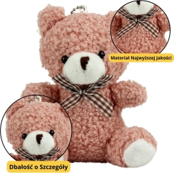 Roosa plushist karukujuline võtmehoidja 8 cm