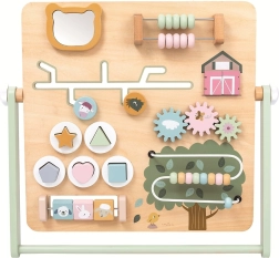 Wooden activity board farm for children 2+