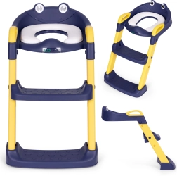 ECOTOYS sinine laste WC-istmega redel