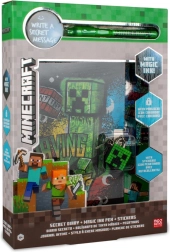 Minecrafti salapäevik võluva UV-pliiatsi ja kleepsudega
