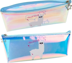 Laste koolipinal holograafiline laamaga, sinine 21x6 cm