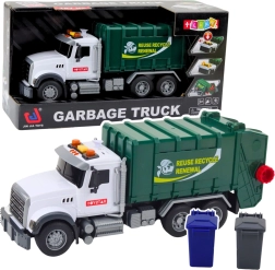 Kids' Garbage Truck with Lights and Sounds 1:14, Green