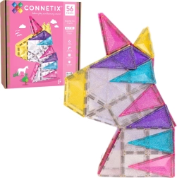 Magnetilised ehitusklotsid CONNETIX Glitter Unicorn Pack 56 osa