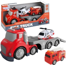 Punane tuletõrje kaubik CITY TRUCK heli- ja valgusefektidega