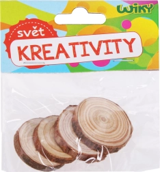 Puidust kettad 3–4 cm, komplekt 4 tk