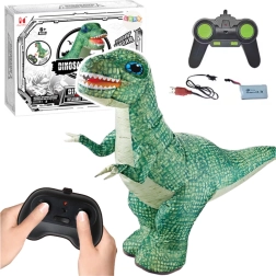 Suur täispuhutav dinosaurus kaugjuhtimisega RC, roheline