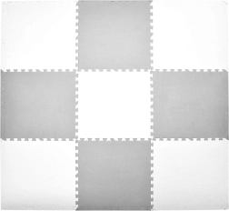 Humbi vahtpusle alusmatte XXL valge ja hall 180 × 180 cm