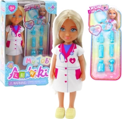 Mini nukk arst koos meditsiiniliste tarvikutega