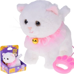 Interaktiivne plüüsist kassipoeg jalutusrihmal, kõnnib, mjäugub ja liigutab saba