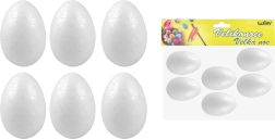 Dekoratiivsed polüstüreenist munad 6 cm, 6 tk