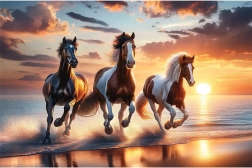 WOODEN CITY wooden puzzle Wild Horses on the Beach 4000 pieces