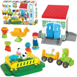 Mochtoys klotsid Pin Bricks Farm karbis 100 tk + 3 figuuri