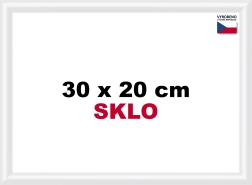 Plastikraam 30x20 cm valge