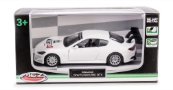 Metallist mudel MASERATI GranTurismo MC GT4 1:43 avatavate ustega ja pull-back mehhanismiga