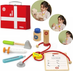 VIGA puidust arstitarvete komplekt kohvris