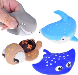Rubber Bath Animals, Ocean World, 4 pcs