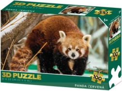 3D pusle punane panda 100 tükki