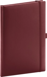 Diary NOTIQUE Balacron dotted burgundy 15 x 21 cm