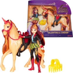 Unicorn Academy Valentina ja Cinder – tüdruku ja ükssarviku figuur koos tarvikutega