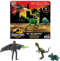 Jurassic World – figuuride komplekt Ian Malcolmiga, dinosauruste kaaslaste ja liuguriga