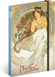 NOTIQUE märkmik Alfons Mucha – Muusika, jooneline