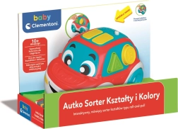 Pull-along car with shape and color sorting
