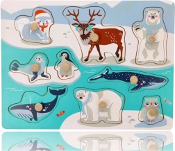 Puidust nuppudega pusle: Arktika loomad