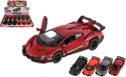 Lamborghini Veneno mudelauto metall/plast 13 cm tõmmatava mehhanismiga