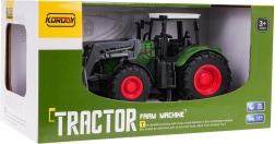 Roheline traktor laadurseadmega 1:24