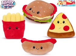 Pehmed plüüslelud Fluffy Menu – hamburger, pitsa, friikartulid ja hot dog