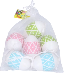 Decorative Plastic Eggs Colored 4x6 cm