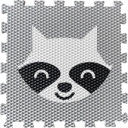 Vahtpuzzle-matt lastele pesukaruga – helehall