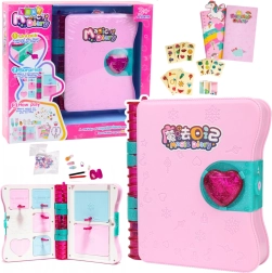 Salajane päevik lukuga, roosa