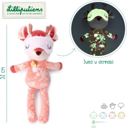 Lilliputiens plüüsist uinumislelu hirveke Stella helendavate elementidega 6k+