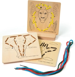 Bigjigs Toys numbrite järgi läbipõimimine – metsloomad