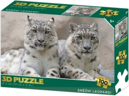 3D puzzle – snow leopards, 100 pieces