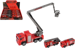Plastikust tuletõrjeauto 14 cm tagasitõmbemehhanismiga, 2 varianti, karp 8 tk