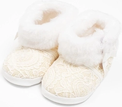Imikute talvised pitsilised saapakesed New Baby, beežid (3–6 kuud)